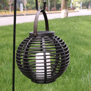 Battery Operated Round Rattan Lantern Garden Light (mini Size) -led Garden Decorative Lights Outdoor