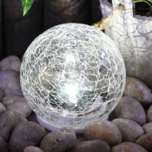 Solar LED Glass Crack Ball(10CM) ---LED Garden Decorative Lights Outdoor