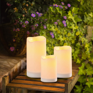 Battery Plastic Candle Light-Solar LED Outdoor Festival Decorative Candles 