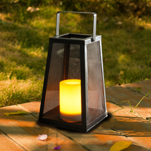2019 Best Seller Factory Direct Solar Metal Garden Lantern with LED Candle Holder in Nature Color And Environment Protection 