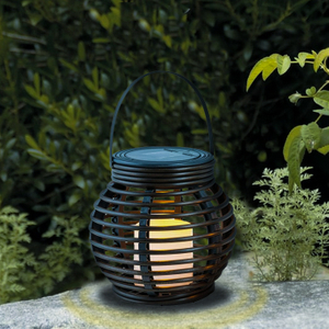 Solar Round Rattan Lantern Garden Light (small Size) -led Garden Decorative Lights Outdoor